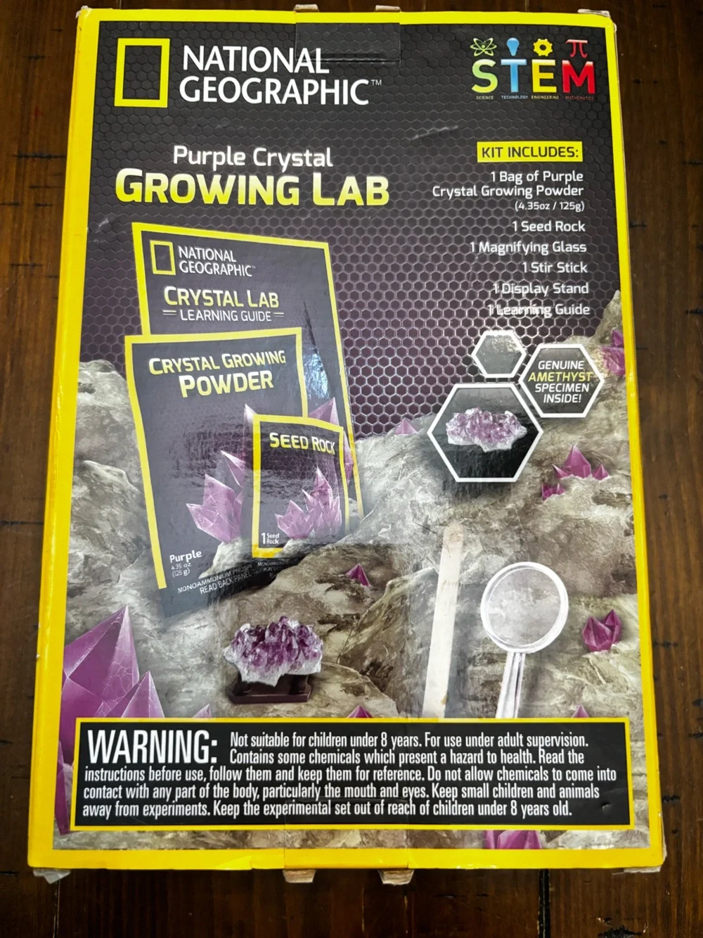 National Geographic Purple Crystal Growing Lab Kit
